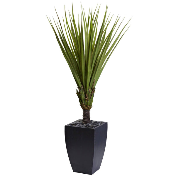 65” Spiky Agave Artificial Tree in Black Planter