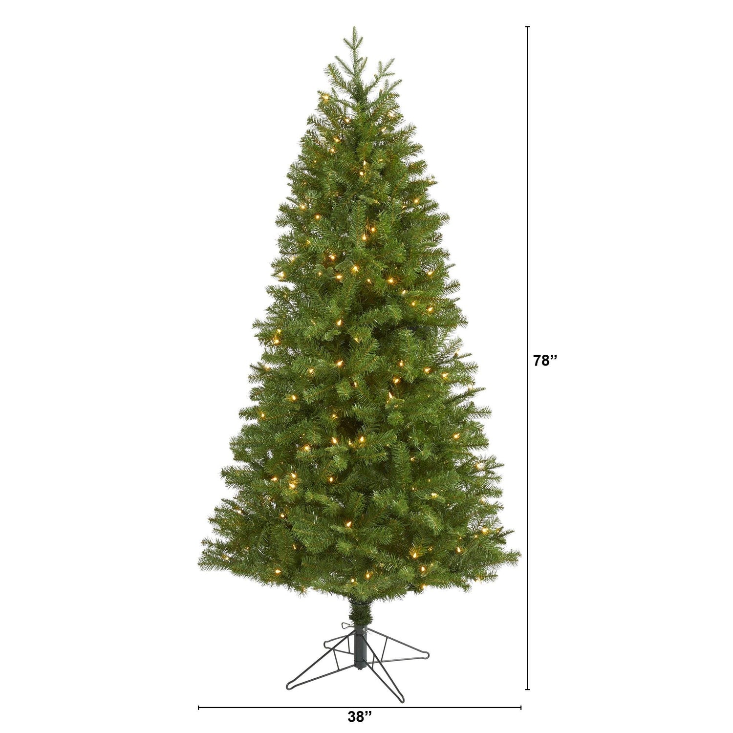 6.5' Vancouver Spruce Artificial Christmas Tree with 250 Warm White Lights and 803 Bendable Branches