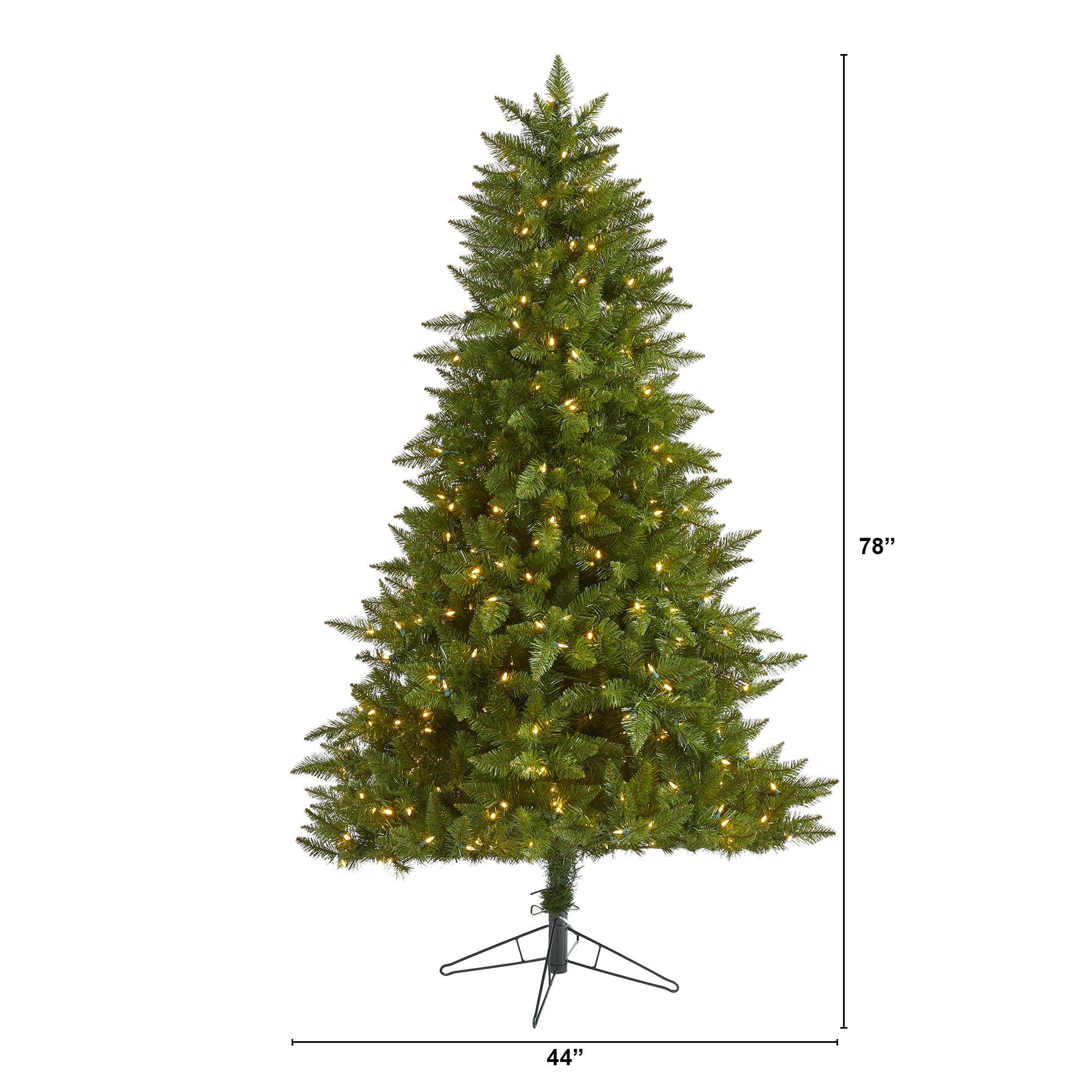 6.5' Vermont Spruce Artificial Christmas Tree with 450 Warm White
