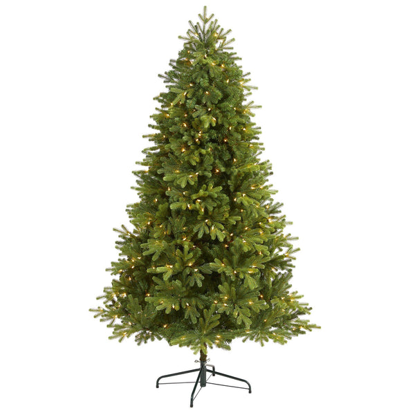 6.5’ Washington Fir Artificial Christmas Tree with 400 Clear Lights and 1110 Bendable Branches