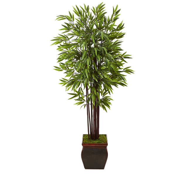 67” Bamboo Artificial Tree in Decorative Planter