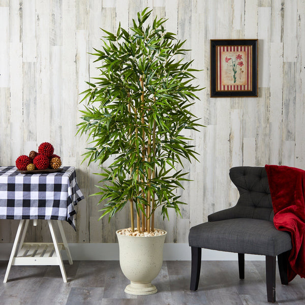 68” Bamboo Artificial Tree in Decorative Urn