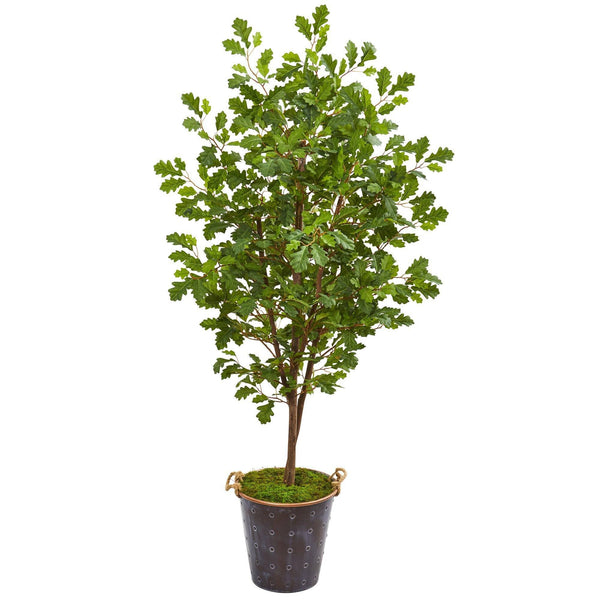 68” Oak Artificial Tree in Decorative Planter