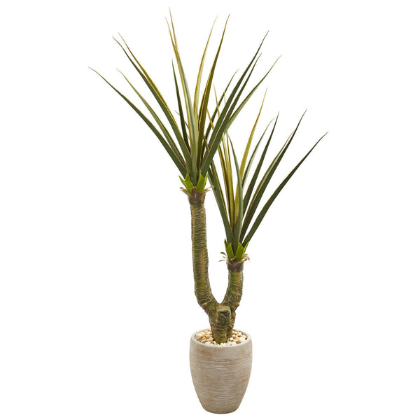 68” Yucca Artificial Plant in Sand Colored Planter