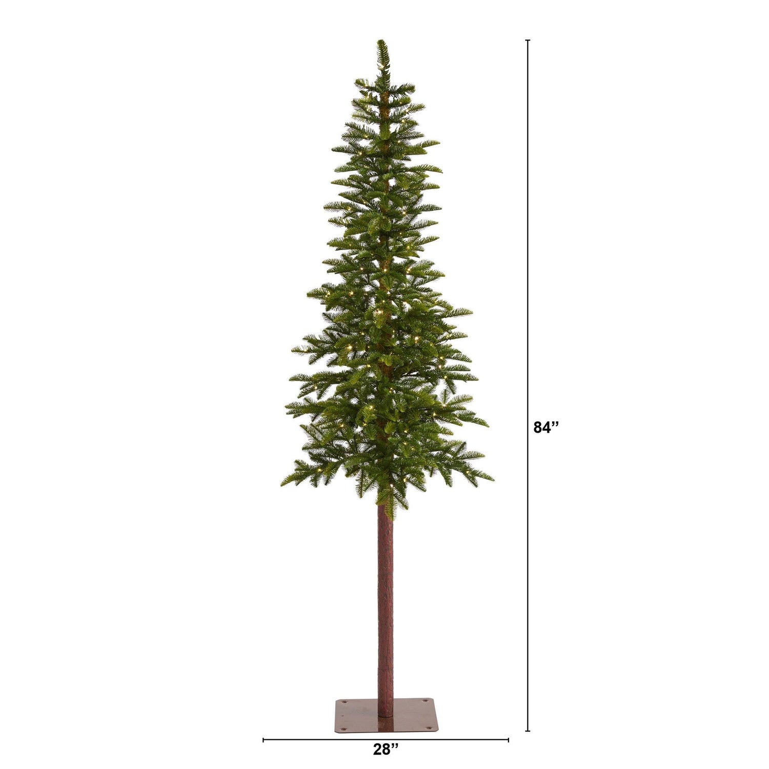 7’ Alaskan Alpine Artificial Christmas Tree with 150 Clear Microdot (Multifunction) LED Lights and 165 Bendable Branches