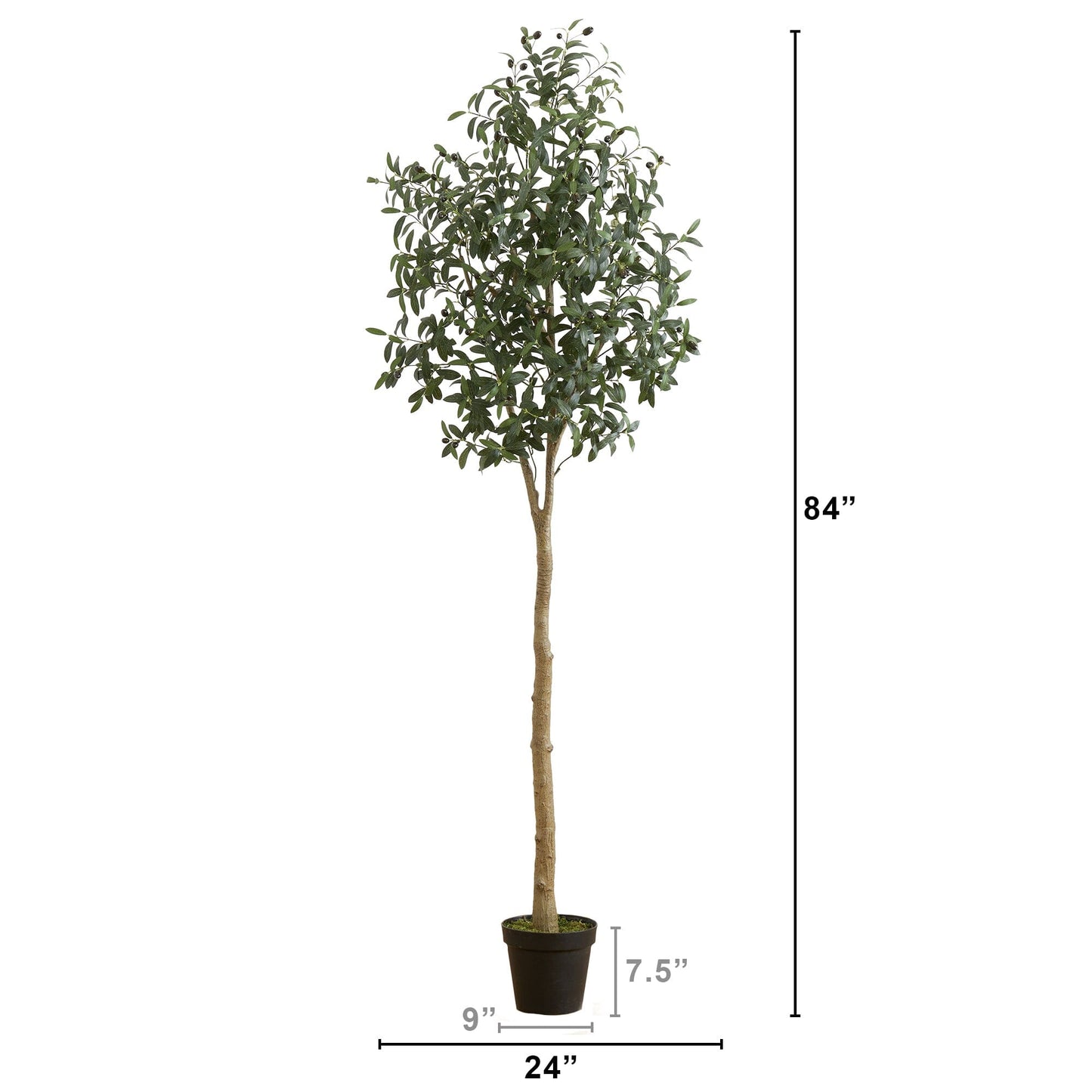 7’ Artificial Olive Tree Nearly Natural