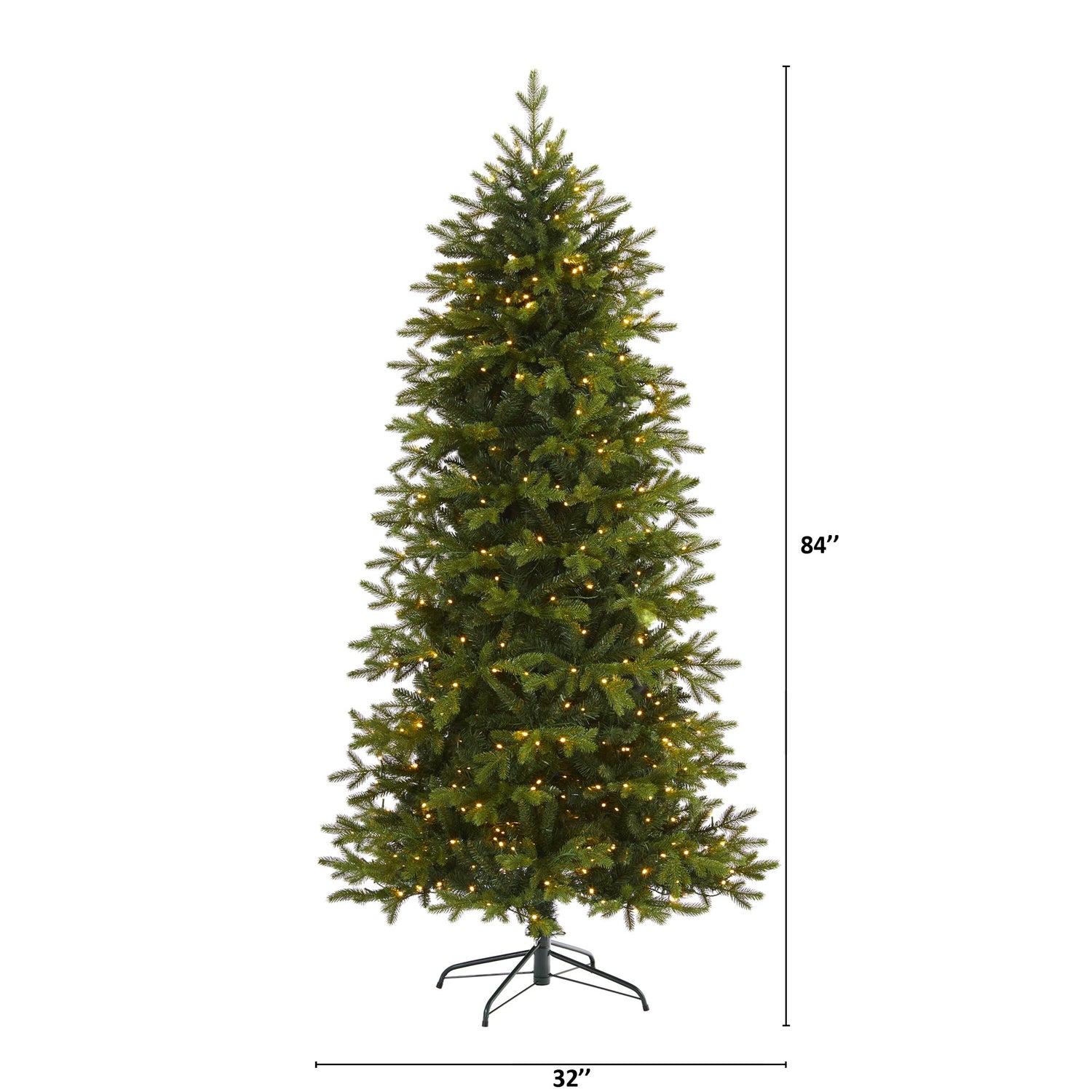 7’ Belgium Fir “Natural Look” Artificial Christmas Tree with 500 Clear LED Lights