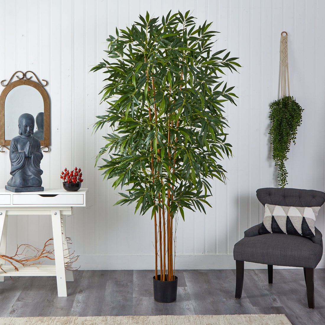 tall bamboo house plants 7' Biggy Style Bamboo Silk Tree