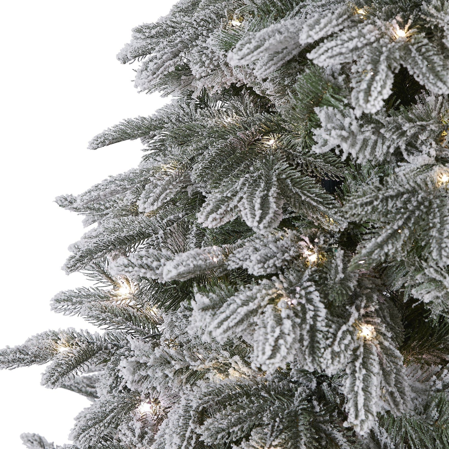 7' Flocked Colorado Mountain Fir Artificial Christmas Tree with 700