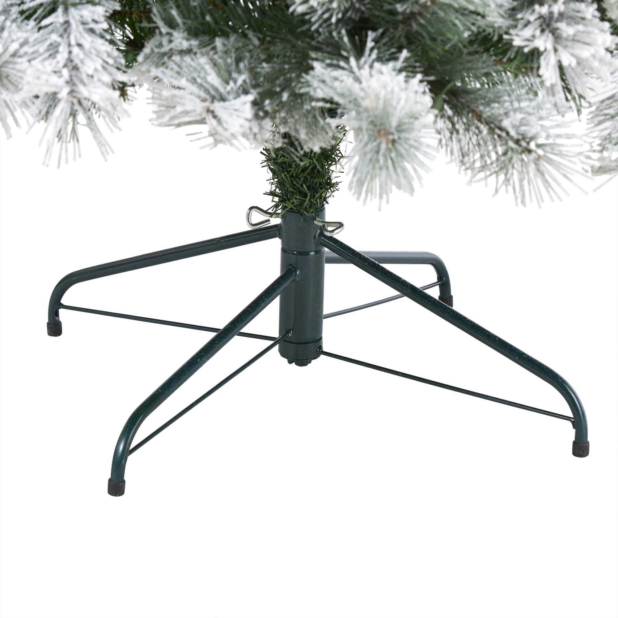 7' Flocked Oregon Pine Artificial Christmas Tree with 400 Clear