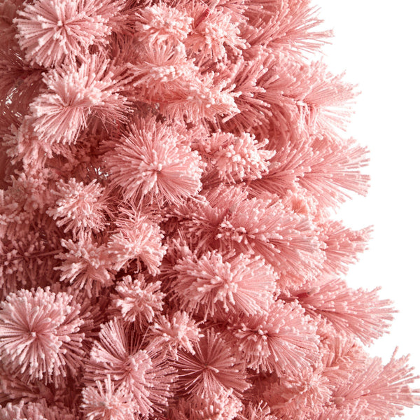 7' Holiday Pink Cashmere Christmas Tree with 300 lights and 599 Bendable Branches