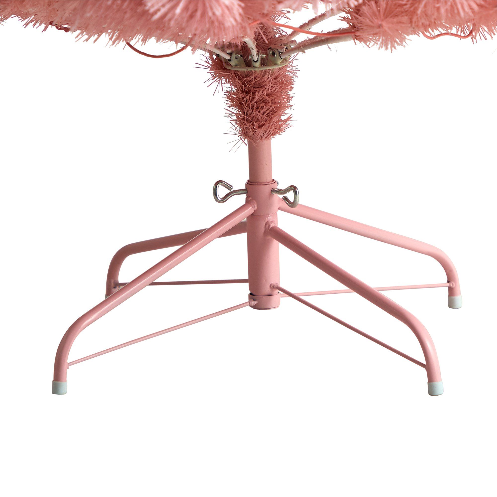 7' Holiday Pink Cashmere Christmas Tree with 300 LED lights and