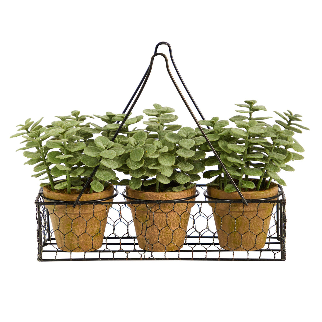 small artificial hanging plants in pots 7” Mini Jade Garden Artificial Plant in Hanging Planter