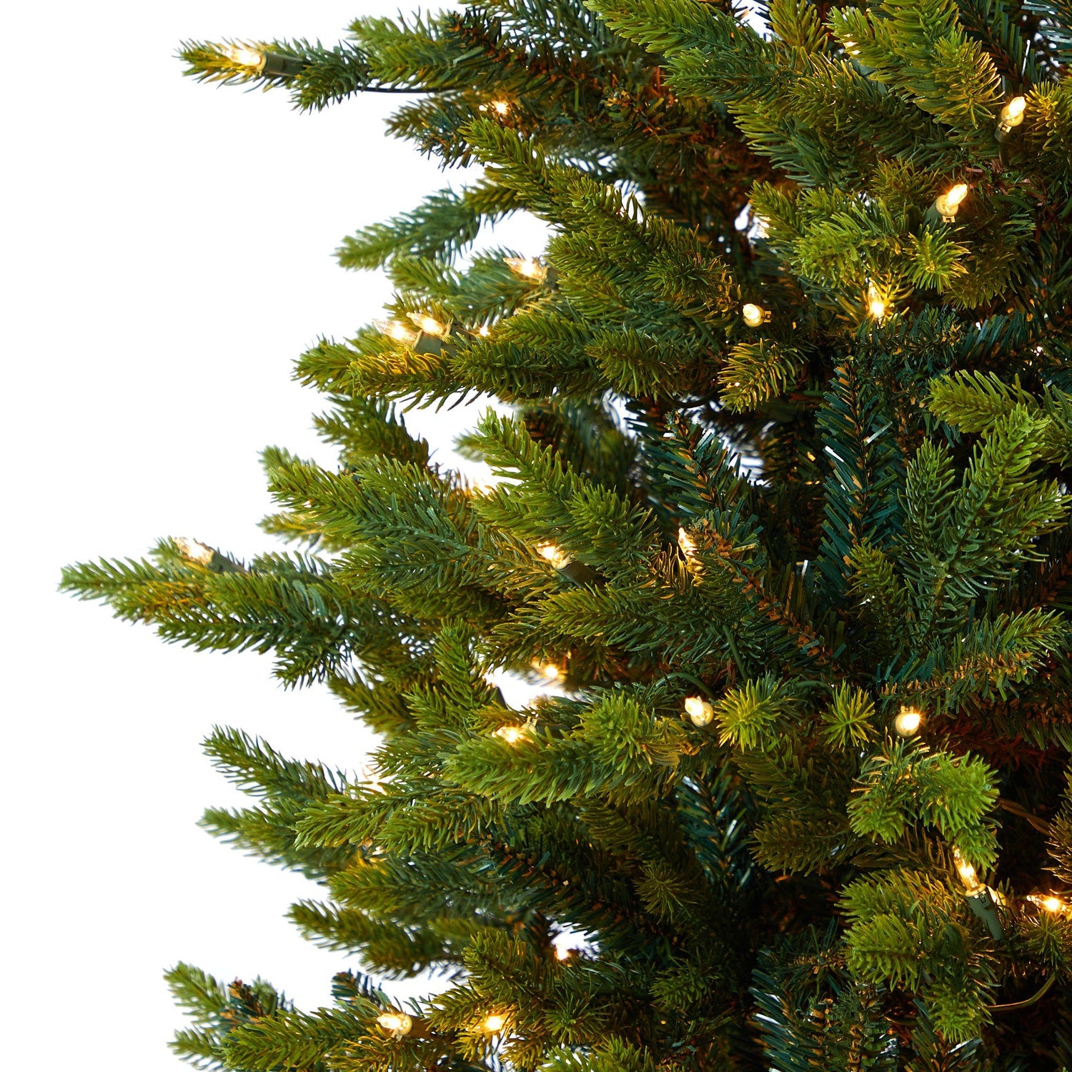 7’ North Carolina Fir Artificial Christmas Tree with 550 Clear Lights and 3703 Bendable Branches