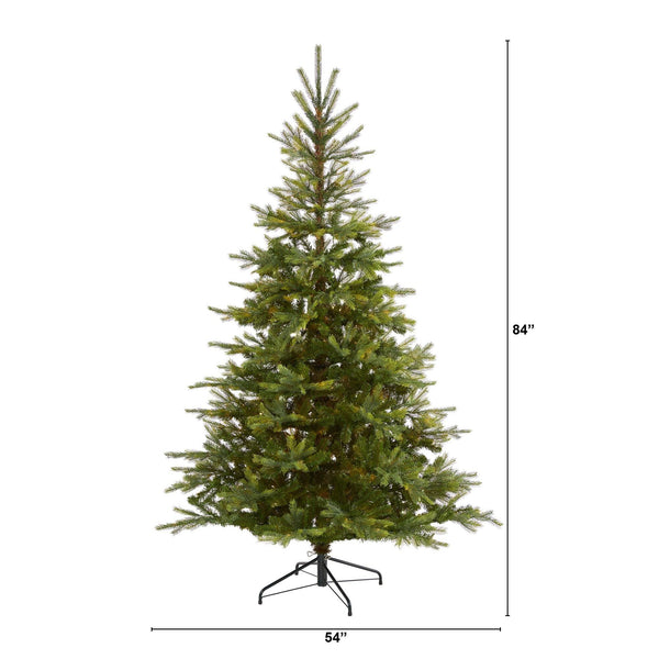 7’ North Carolina Spruce Artificial Christmas Tree with 931 Bendable Branches