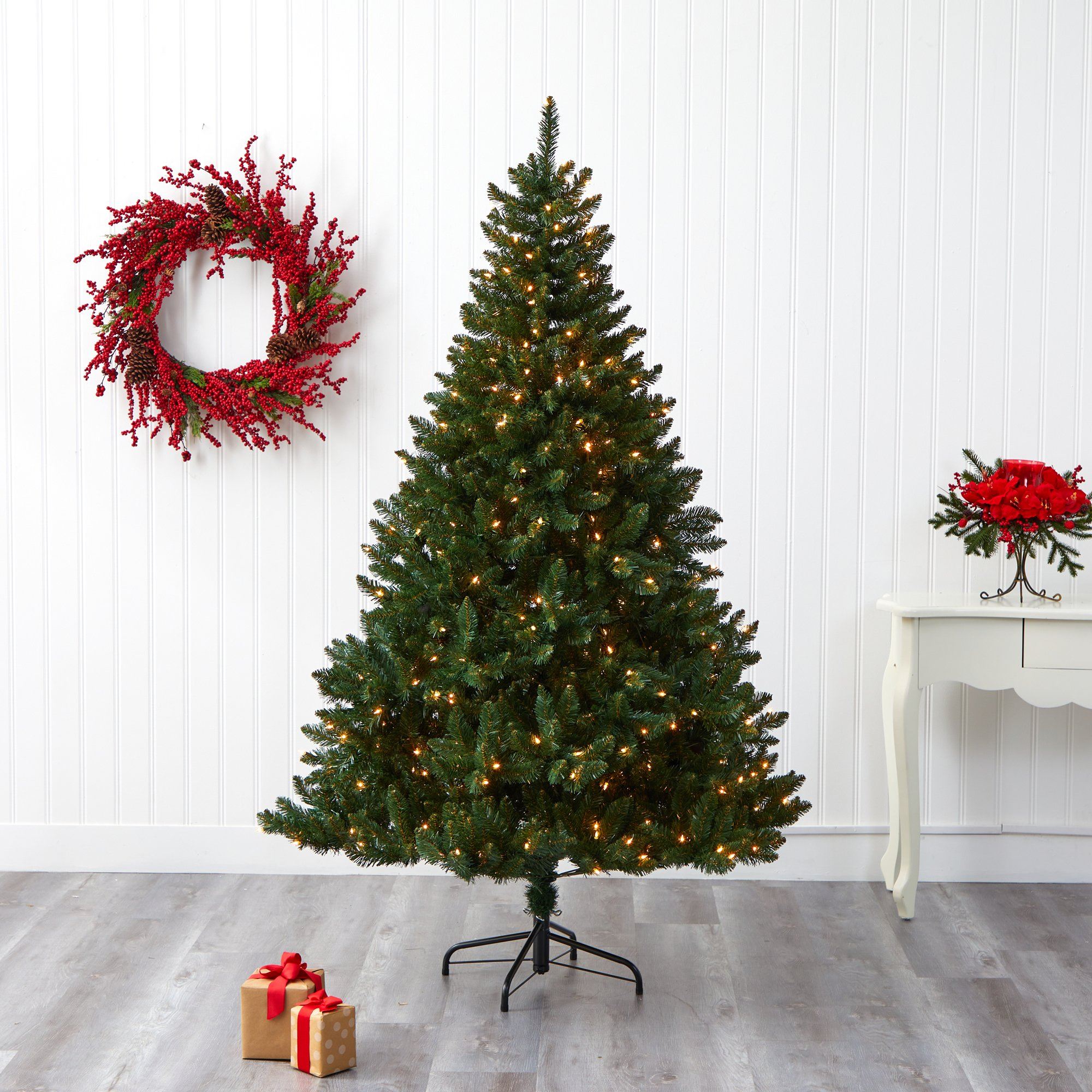 7' Northern Rocky Spruce Artificial Christmas Tree with 400 Clear