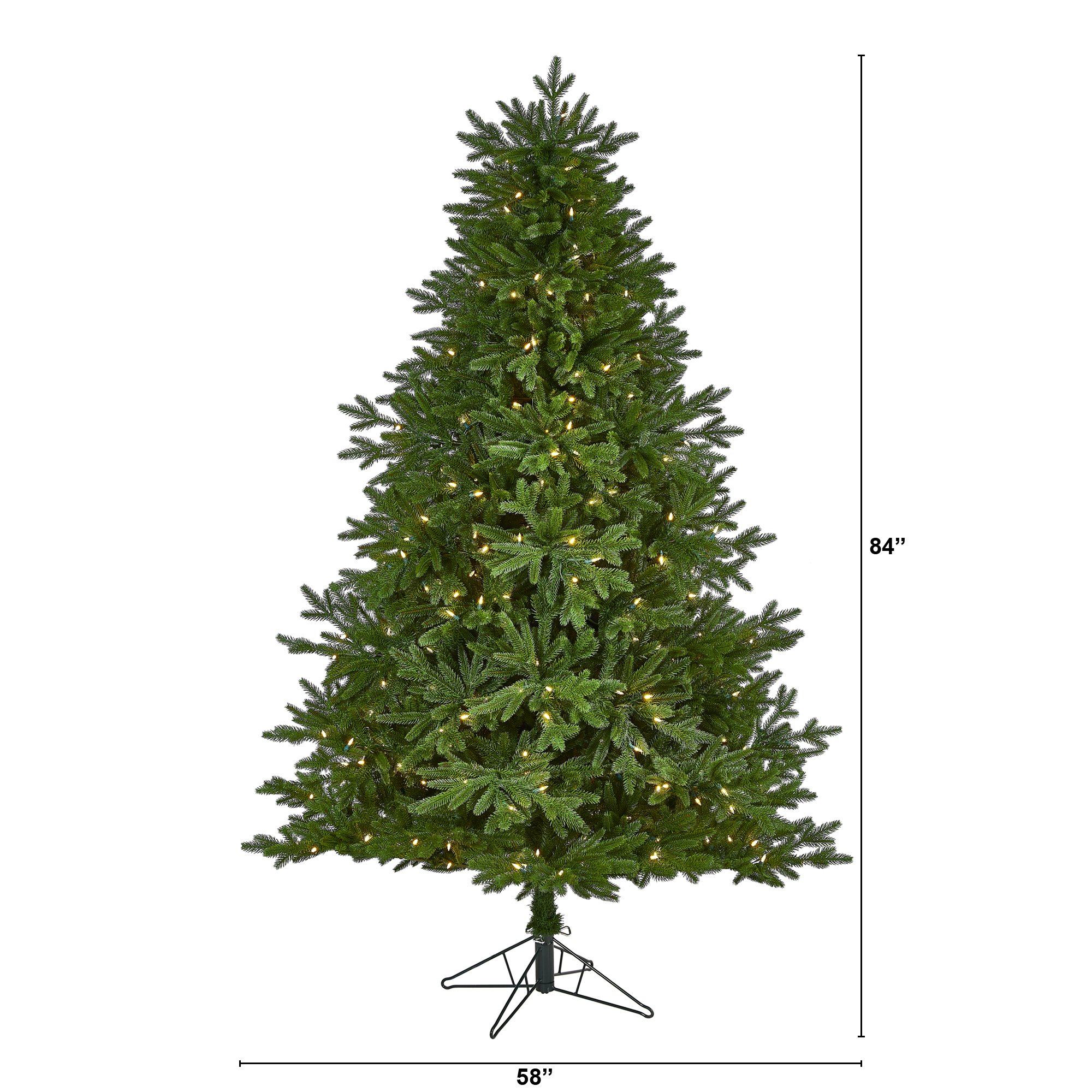 7' Nova Scotia Fir Real Touch Artificial Christmas Tree with 400