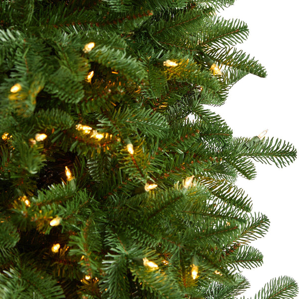7’ South Carolina Fir Artificial Christmas Tree with 550 Clear LED Lights and 2078 Bendable Branches