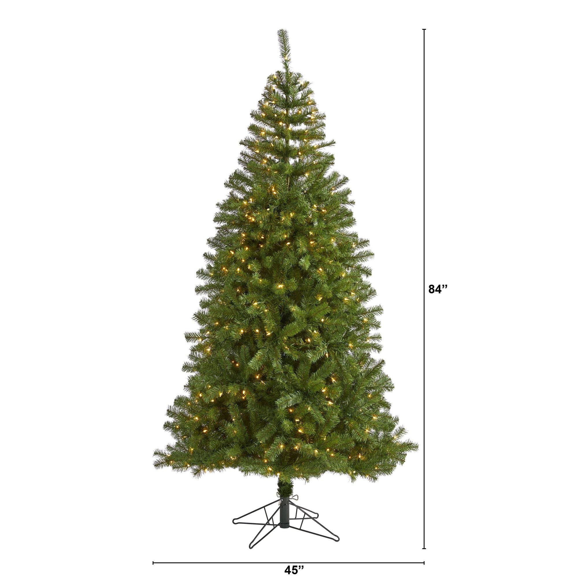 7' Springfield Artificial Christmas Tree with 400 Warm Clear