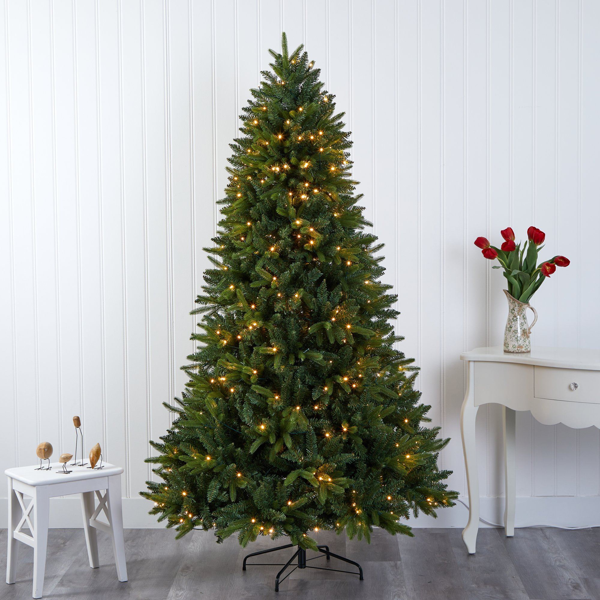 7' Sun Valley Fir Artificial Christmas Tree with 450 LED Lights