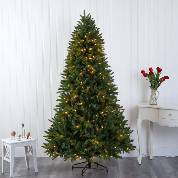 7' Sun Valley Fir Artificial Christmas Tree with 450 LED Lights