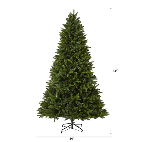 7' Sun Valley Fir Artificial Christmas Tree with 450 LED Lights