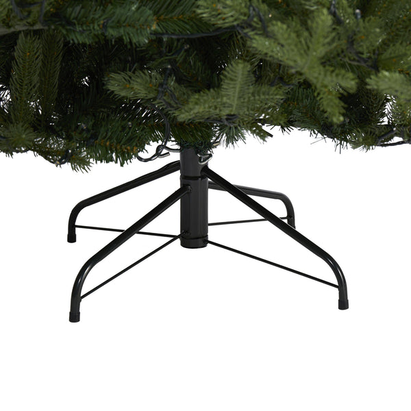 7’ Swedish Fir Artificial Christmas Tree with 500 Warm White LED Lights and 1291 Bendable Branches
