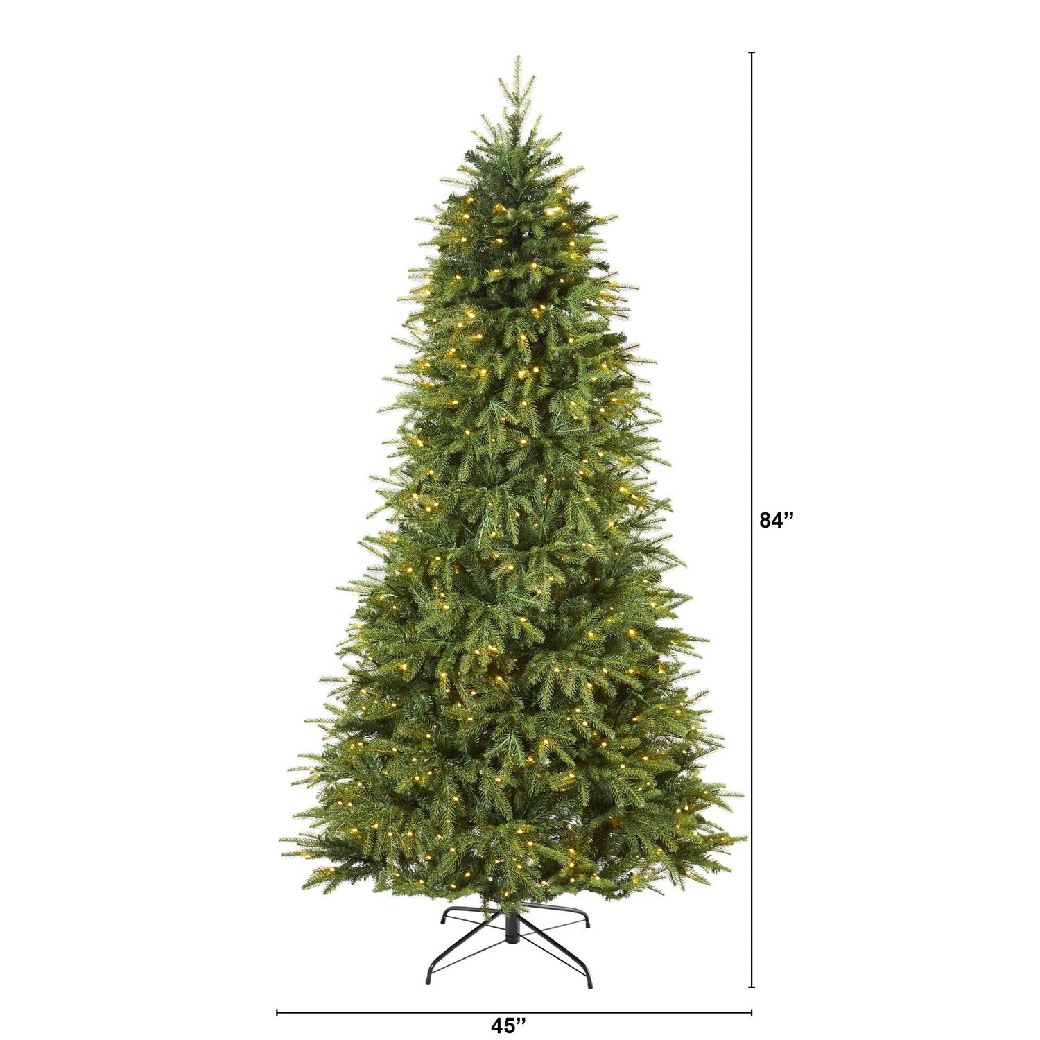 7’ Vancouver Fir “Natural Look” Artificial Christmas Tree with 500 Clear LED Lights and 2542 Bendable Branches