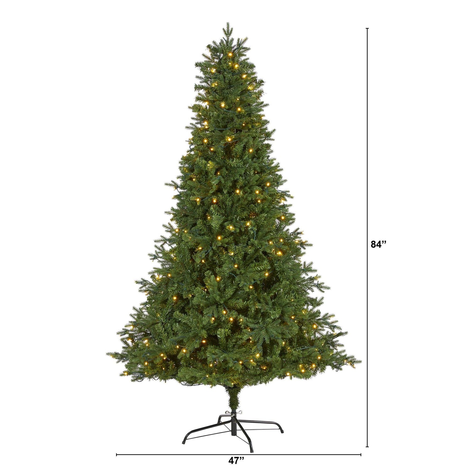7' Vermont Fir Artificial Christmas Tree with 350 Clear LED Lights
