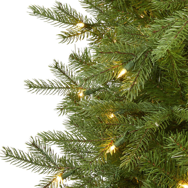 7' Vienna Fir Artificial Christmas Tree with 450 Warm White Lights and 843 Bendable Branches