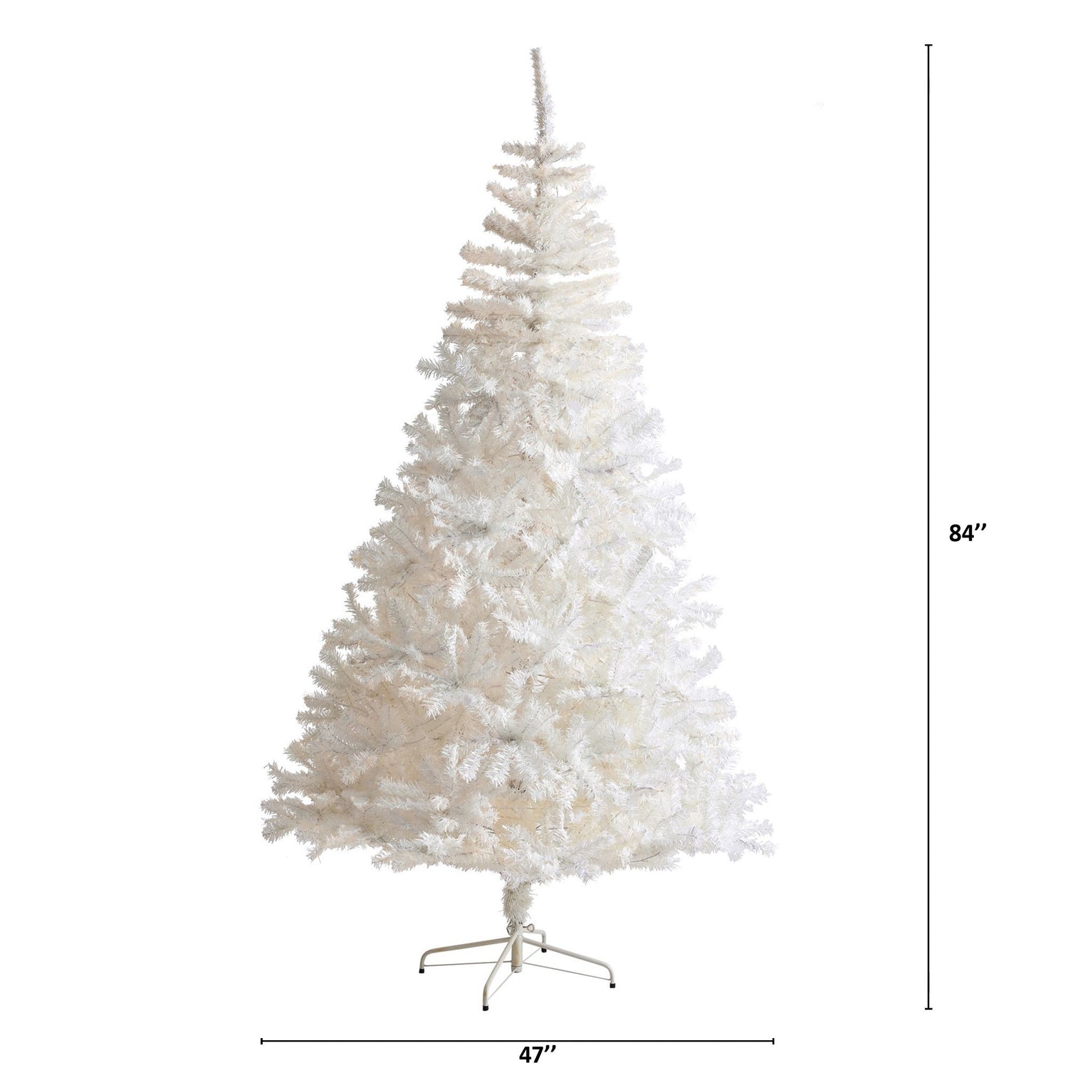 7' White Artificial Christmas Tree with 1000 Bendable Branches