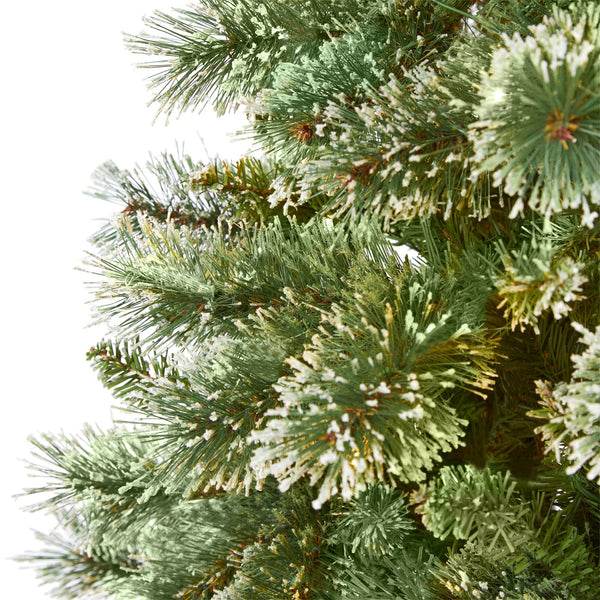 7’ Wisconsin Slim Snow Tip Pine Artificial Christmas Tree with 652 ...