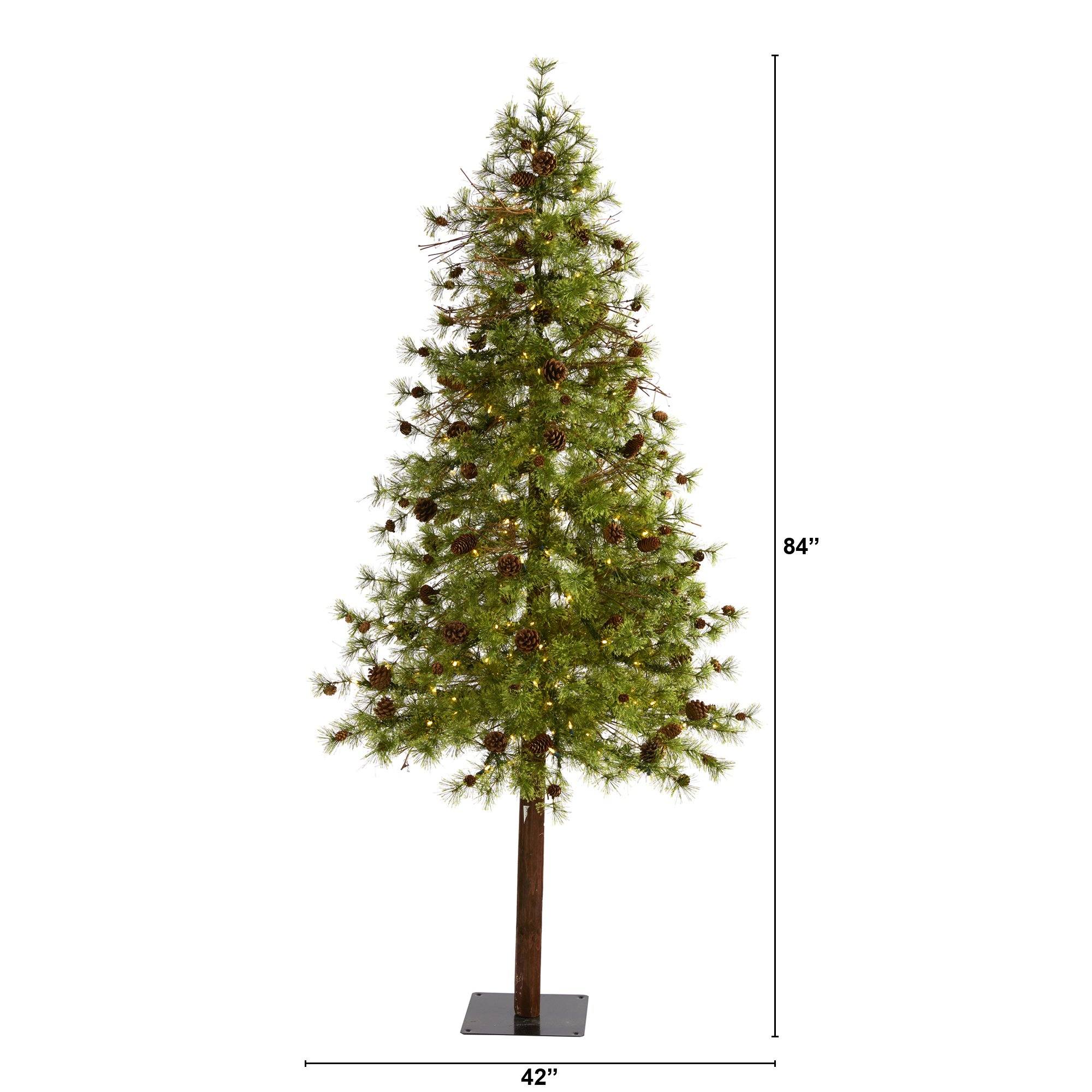 7' Wyoming Alpine Artificial Christmas Tree with 200 Clear