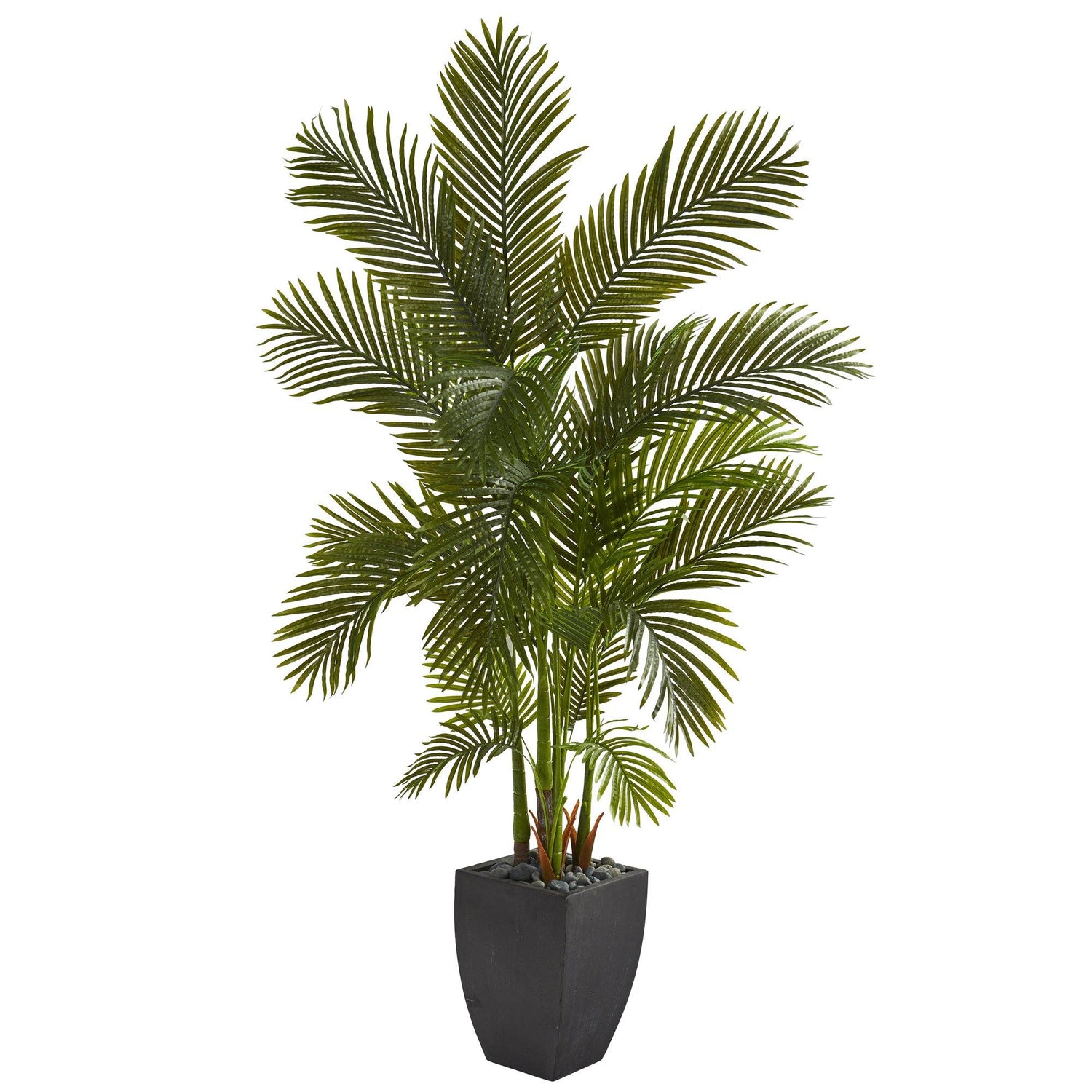 70” Areca Palm Artificial Tree in Black Planter