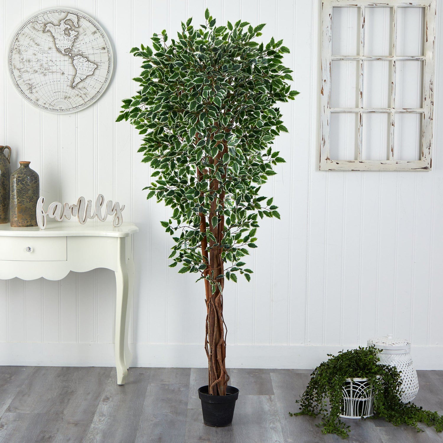 70” Variegated Ficus Artificial Tree UV Resistant (Indoor/Outdoor)