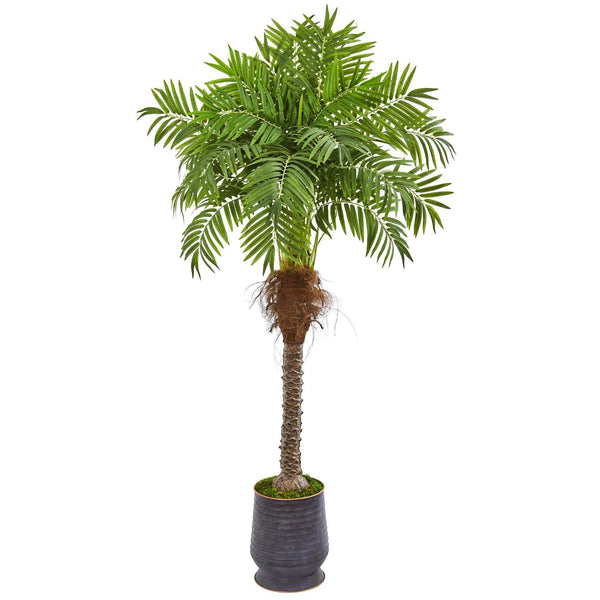 71” Robellini Palm Artificial Tree in Decorative Planter