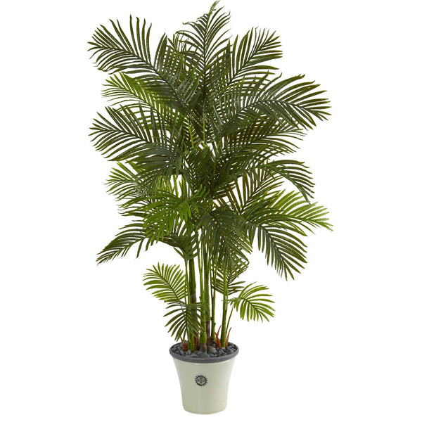74” Areca Palm Artificial Tree in Decorative Planter