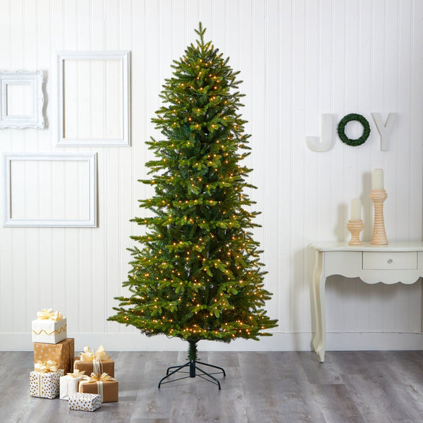 7.5’ Belgium Fir “Natural Look” Artificial Christmas Tree with 550 Clear LED Lights