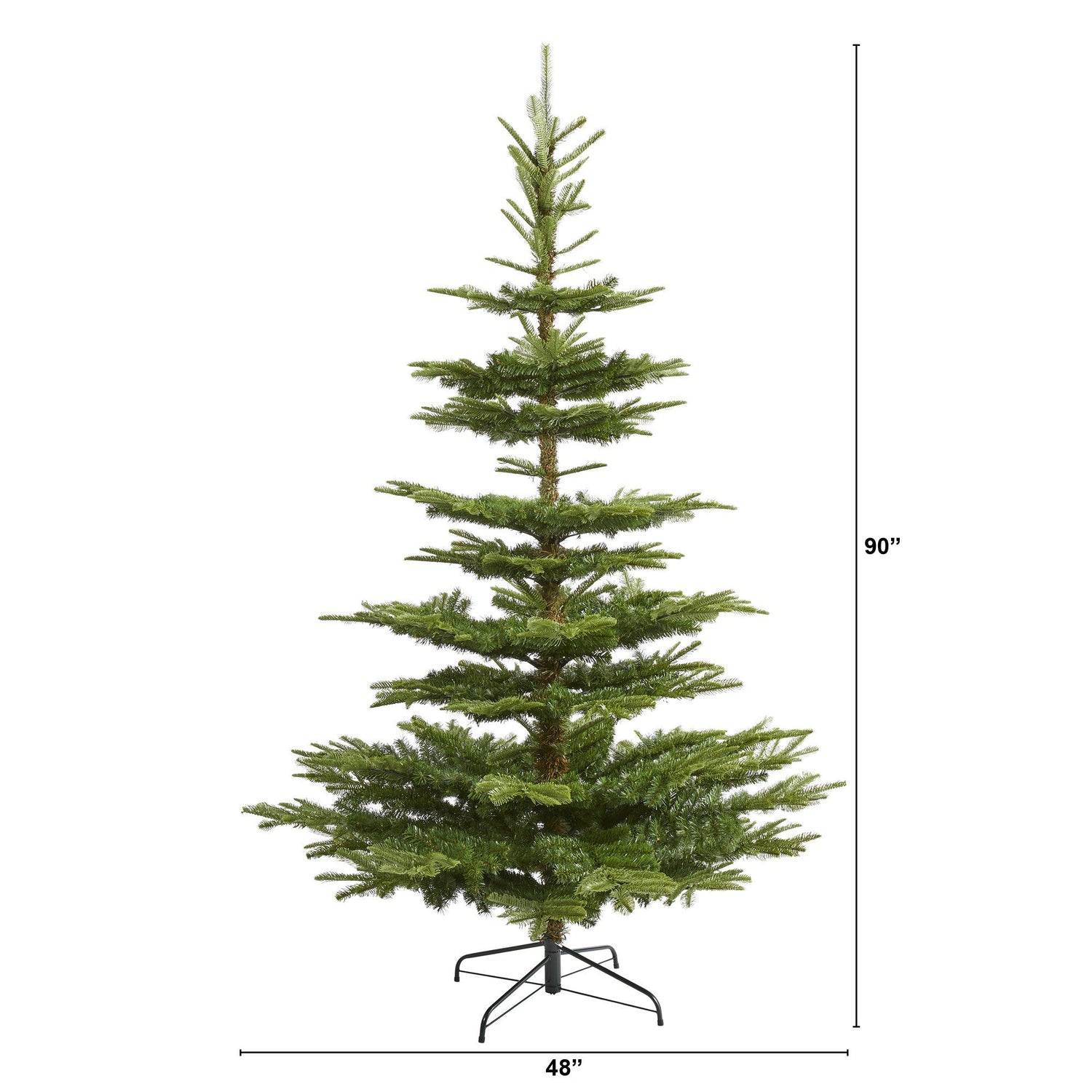 7.5’ Layered Washington Spruce Artificial Christmas Tree with and 1325 Bendable Branches