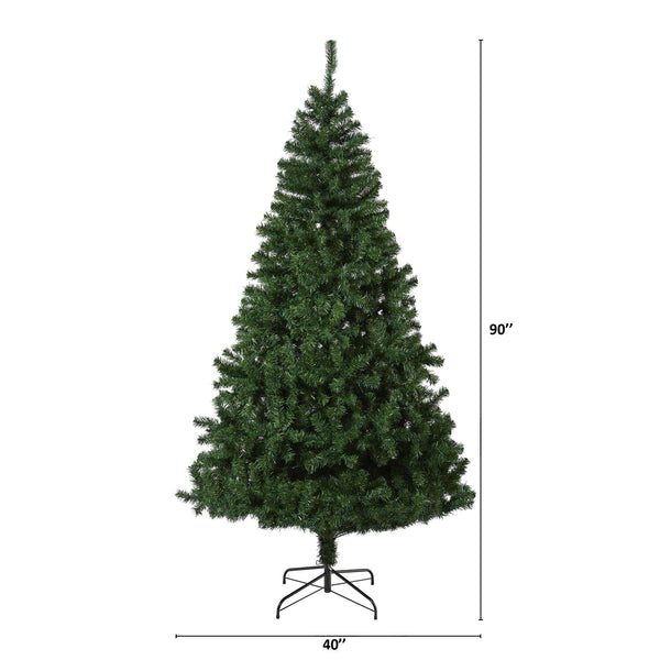 7.5' Northern Tip Pine Artificial Christmas Tree with 400 Clear LED Lights