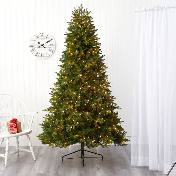7.5’ Washington Fir Artificial Christmas Tree with 600 Clear Lights and 1610 Bendable Branches