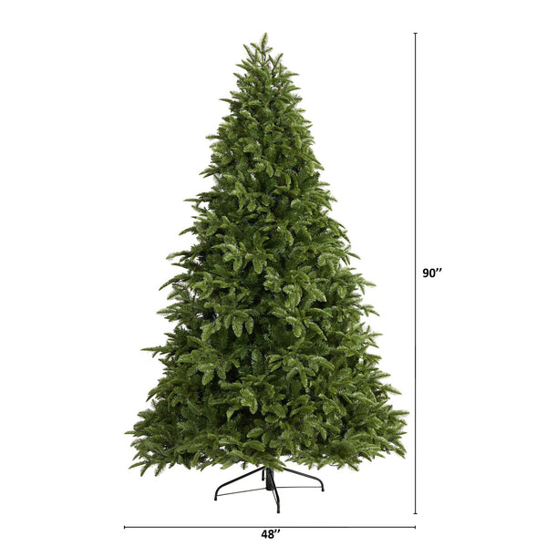 7.5’ Wyoming Fir Artificial Christmas Tree with 500 Clear LED Lights and 1580 Bendable Branches