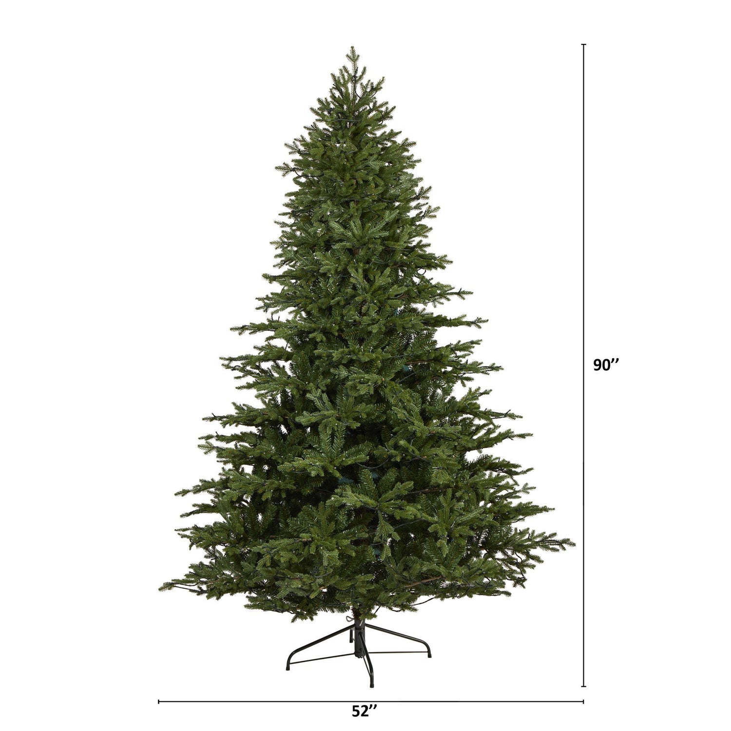 7.5’ Wyoming Spruce Artificial Christmas Tree with 650 Clear LED Lights and 1701 Bendable Branches