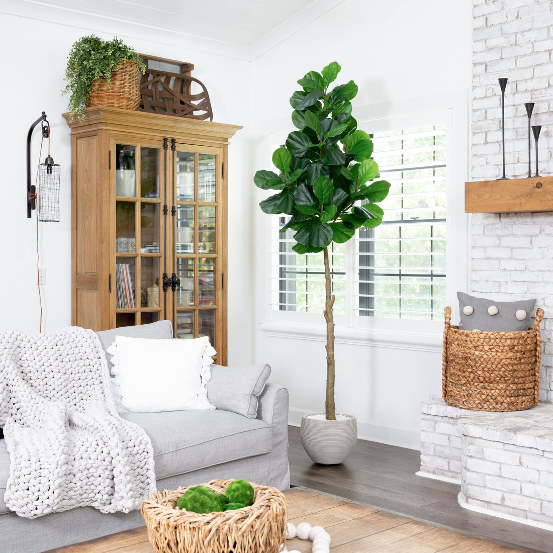 nearly natural artificial fiddle leaf fig tree 8' Artificial Fiddle Leaf Fig Tree