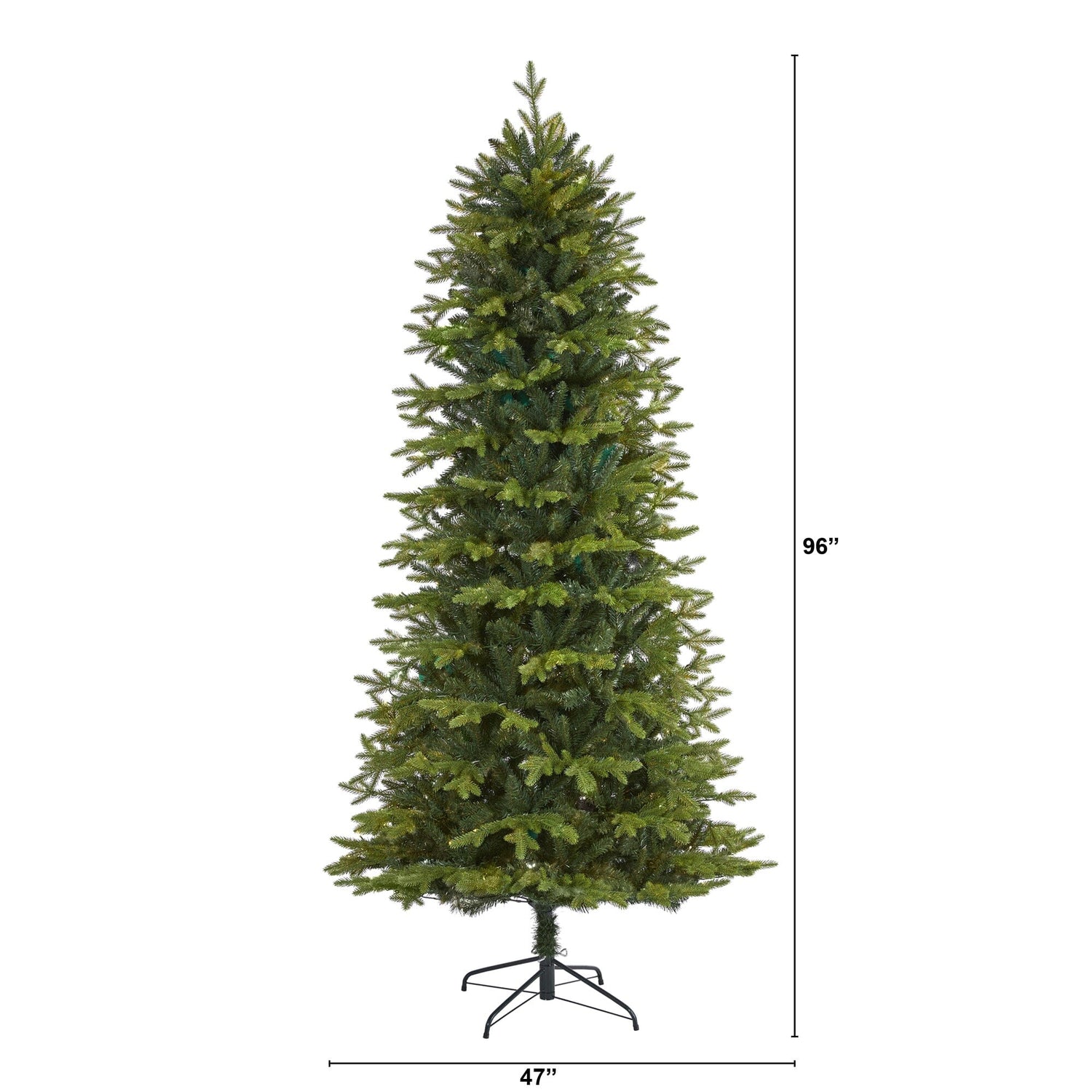 8’ Belgium Fir “Natural Look” Artificial Christmas Tree with 2358 Bendable Branches