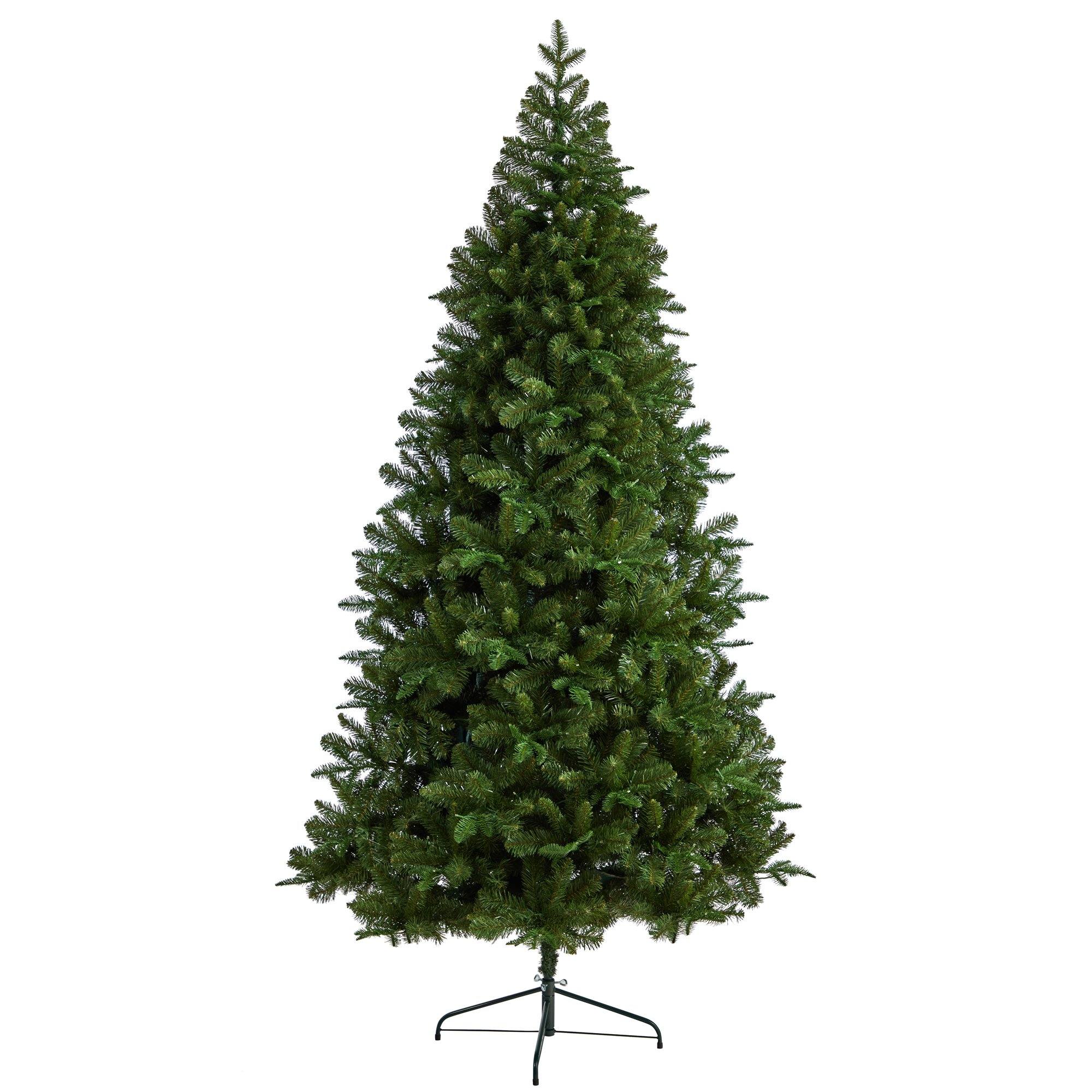 8' Grand Teton Spruce Flat Back Tree with 280 Warm White LED