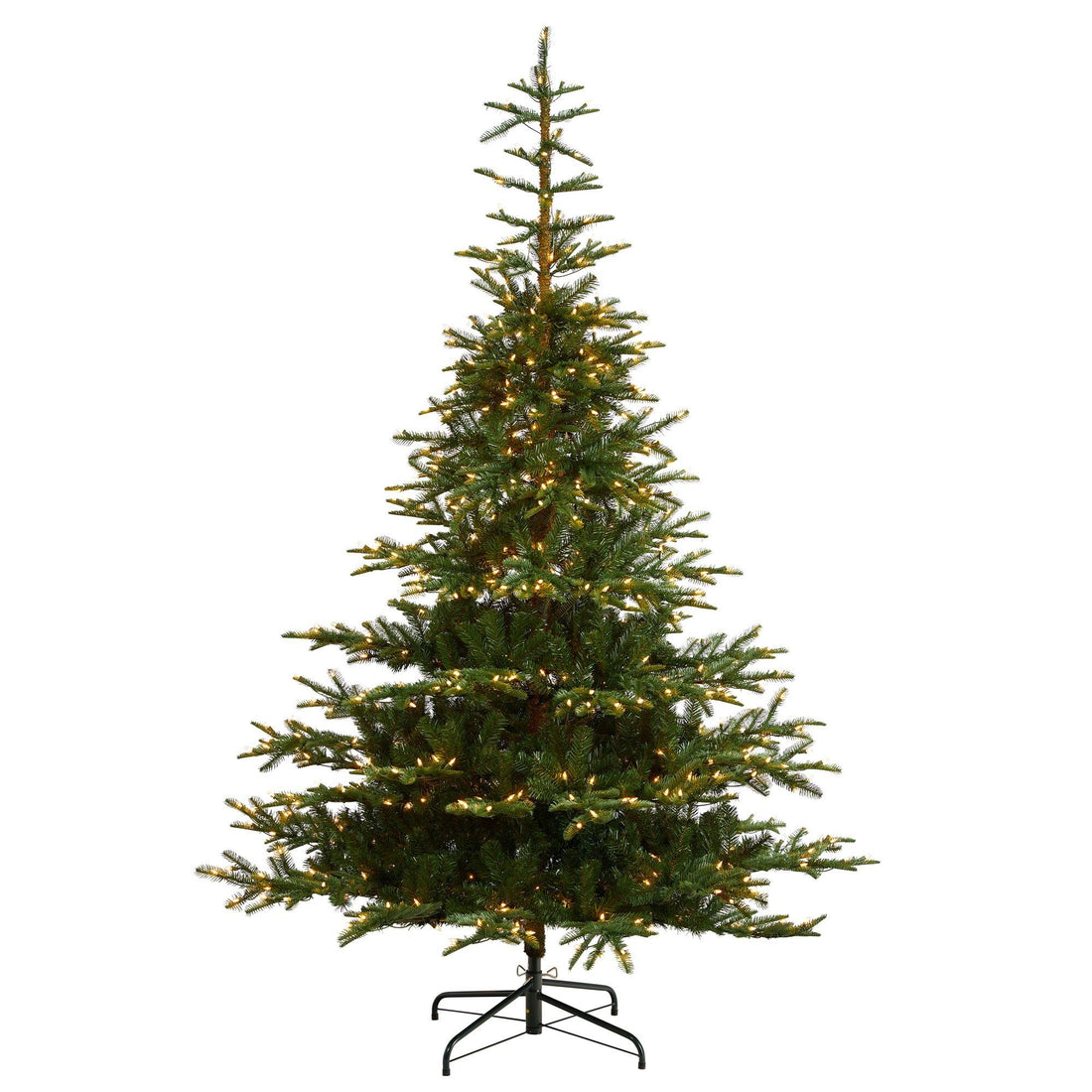 8' Layered Washington Spruce Christmas Tree with 650 Clear Lights and 1561  Bendable Branches | Nearly Natural, image size:1100x1100