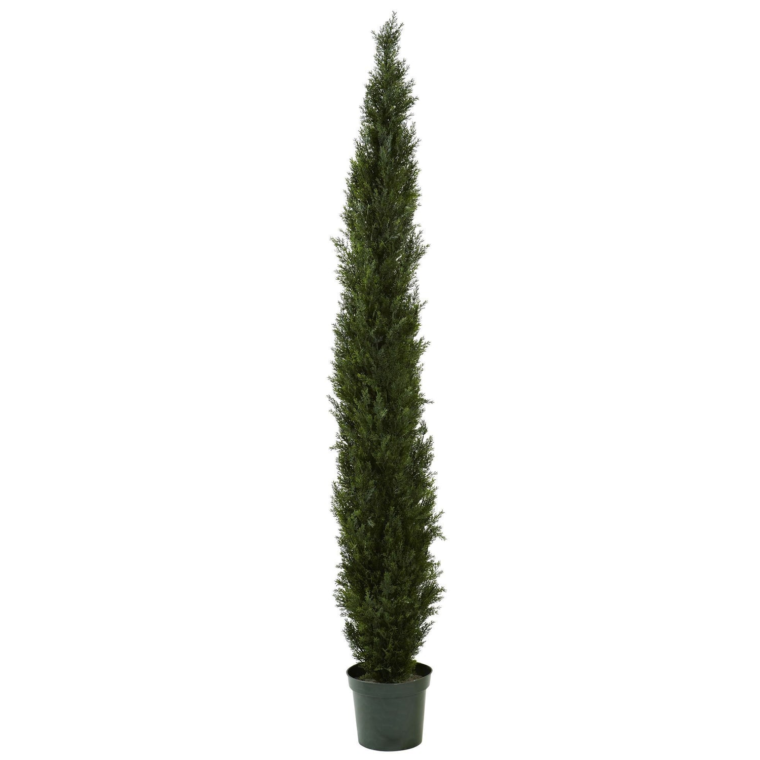 8' Mini Cedar Pine Tree w/4249 tips in 12” Pot (Two Tone Green)