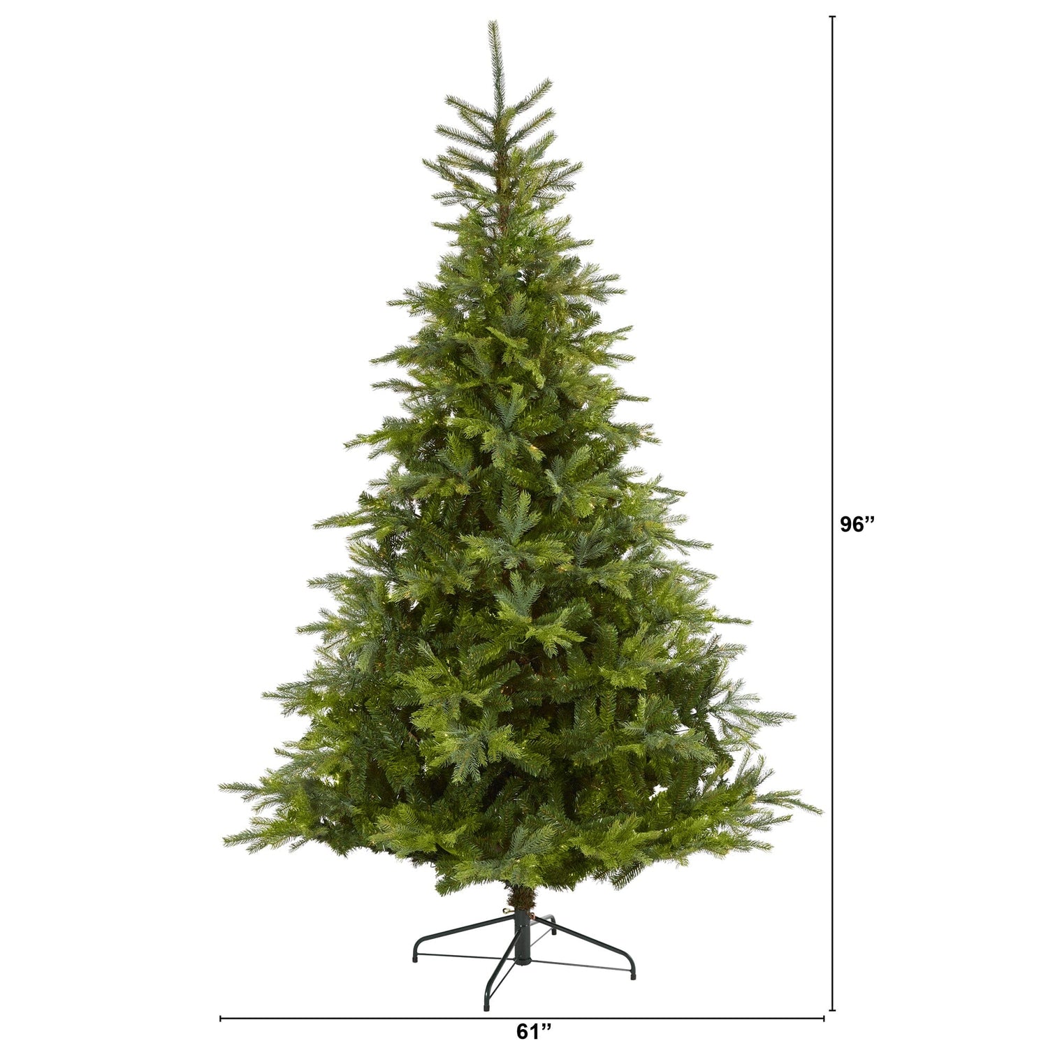 8’ North Carolina Spruce Artificial Christmas Tree with 1303 Bendable Branches