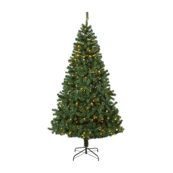 8' Northern Tip Artificial Christmas Tree with 450 Clear LED Lights